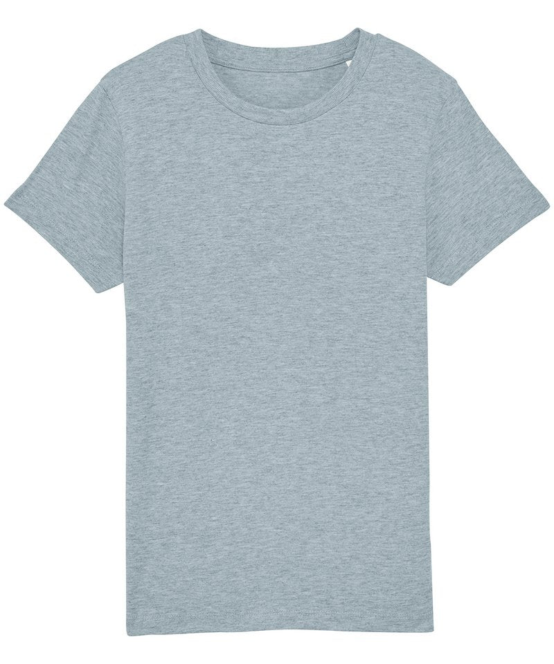 Kids Mini Creator Iconic T-Shirt (Sttk909) - (2nd Colours) in Heather Ice Blue by StanleyStella — Custom branded clothing by Print Press, featuring premium embroidery produced in our specialist print lab in the UK.