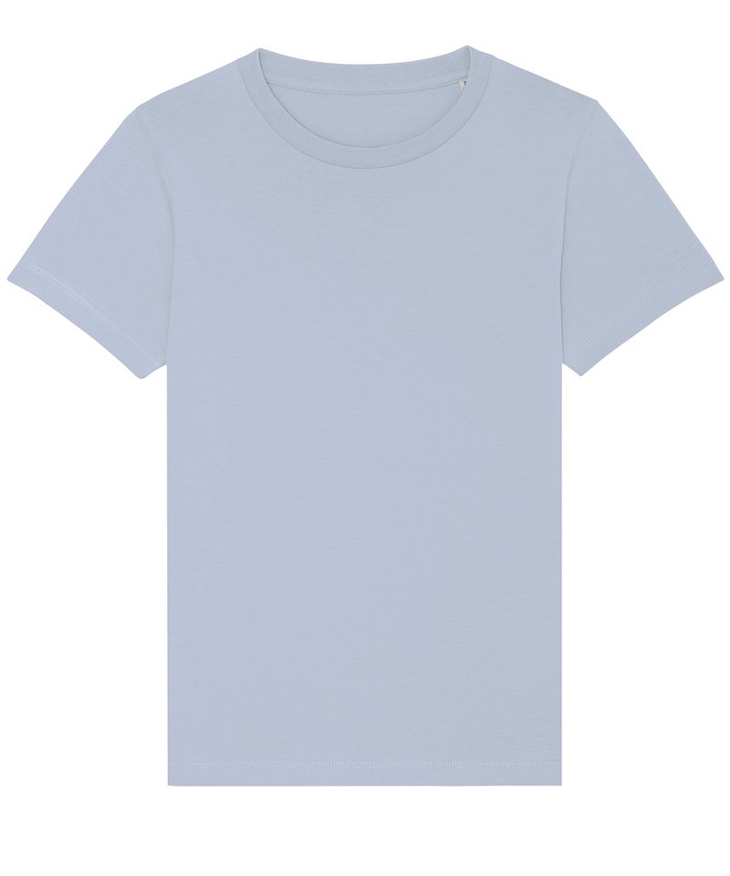 Kids Mini Creator Iconic T-Shirt (Sttk909) in Serene Blue by StanleyStella — Custom branded clothing by Print Press, featuring premium embroidery produced in our specialist print lab in the UK.