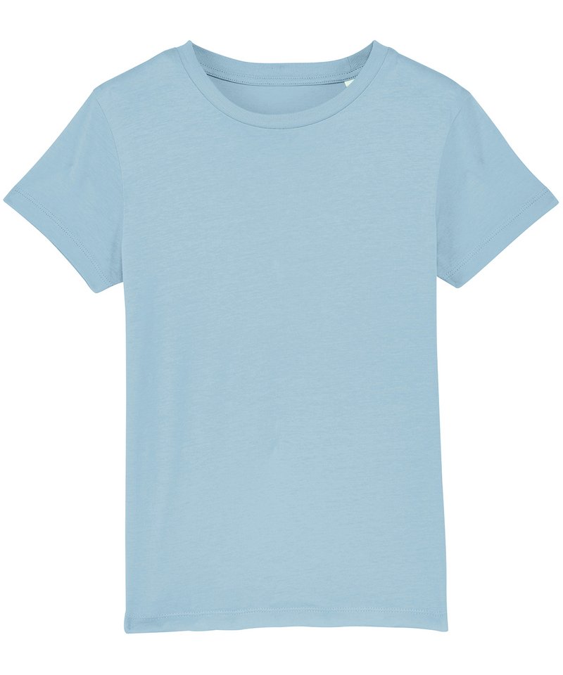 Kids Mini Creator Iconic T-Shirt (Sttk909) in Sky Blue by StanleyStella — Custom branded clothing by Print Press, featuring premium embroidery produced in our specialist print lab in the UK.