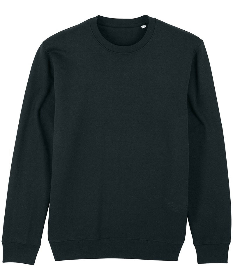 Unisex Changer Iconic Crew Neck Sweatshirt (Stsu823) - (3rd Colours) in Black by StanleyStella — Custom branded clothing by Print Press, featuring premium embroidery produced in our specialist print lab in the UK.