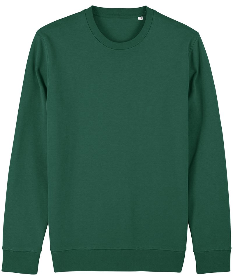 Unisex Changer Iconic Crew Neck Sweatshirt (Stsu823) - (3rd Colours) in Bottle Green by StanleyStella — Custom branded clothing by Print Press, featuring premium embroidery produced in our specialist print lab in the UK.