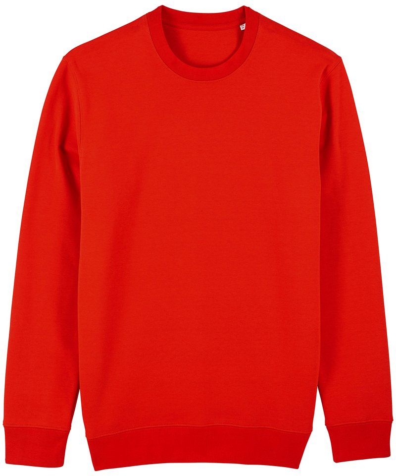 Unisex Changer Iconic Crew Neck Sweatshirt (Stsu823) - (3rd Colours) in Bright Red by StanleyStella — Custom branded clothing by Print Press, featuring premium embroidery produced in our specialist print lab in the UK.