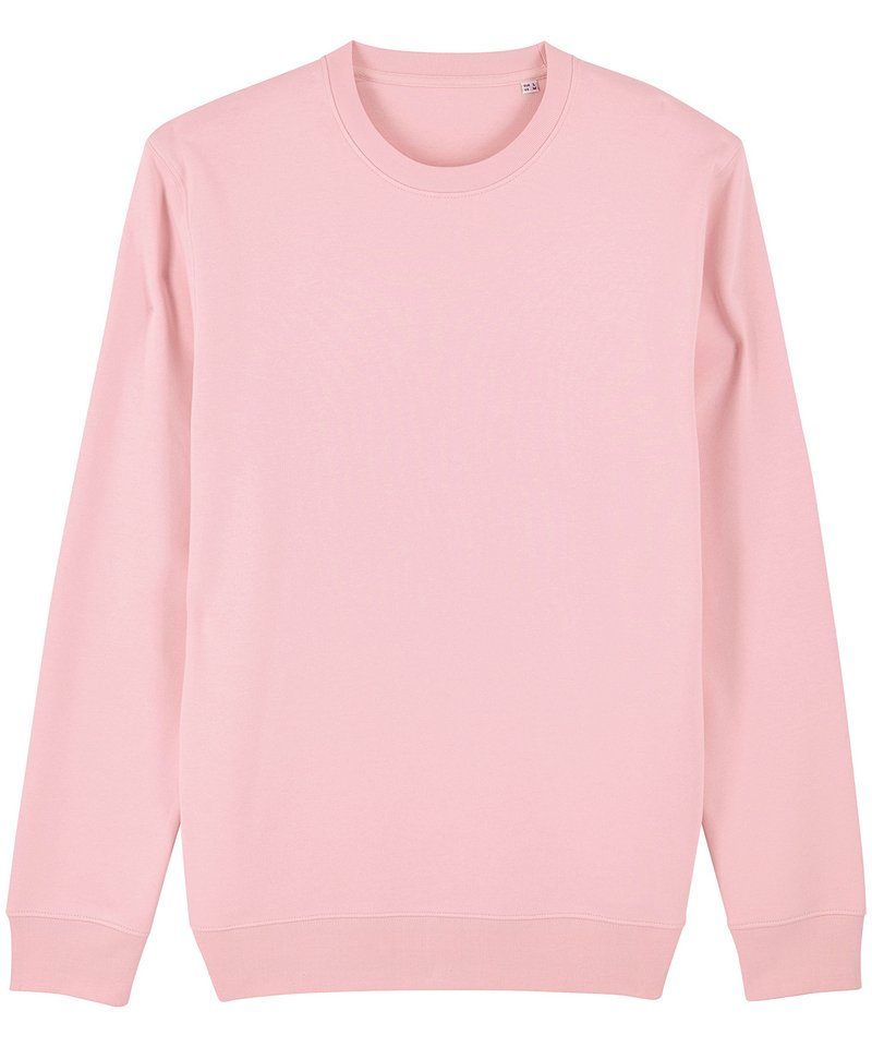Unisex Changer Iconic Crew Neck Sweatshirt (Stsu823) - (3rd Colours) in Cotton Pink by StanleyStella — Custom branded clothing by Print Press, featuring premium embroidery produced in our specialist print lab in the UK.