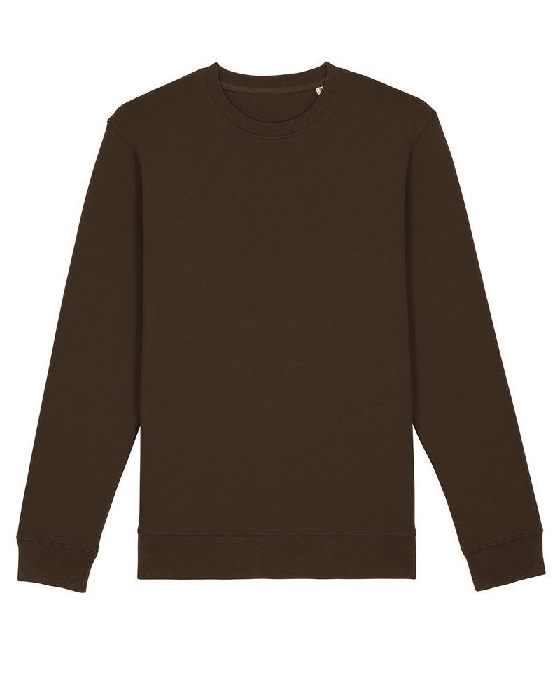 Unisex Changer Iconic Crew Neck Sweatshirt (Stsu823) - (3rd Colours) in Deep Chocolate by StanleyStella — Custom branded clothing by Print Press, featuring premium embroidery produced in our specialist print lab in the UK.