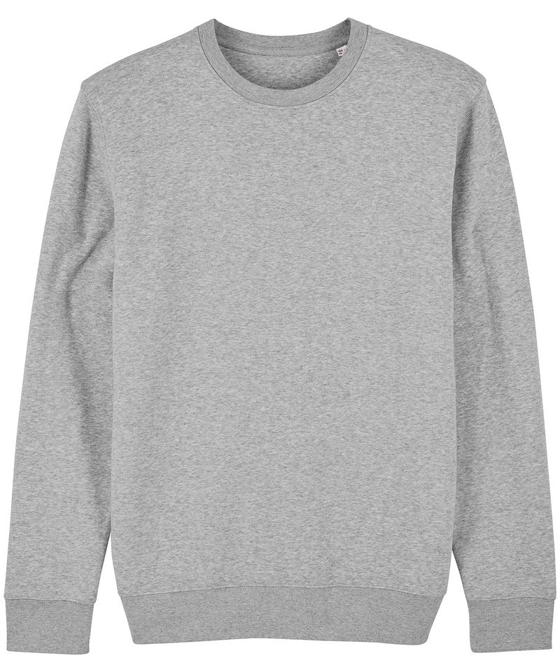 Unisex Changer Iconic Crew Neck Sweatshirt (Stsu823) - (2nd Colours) in Heather Grey by StanleyStella — Custom branded clothing by Print Press, featuring premium embroidery produced in our specialist print lab in the UK.