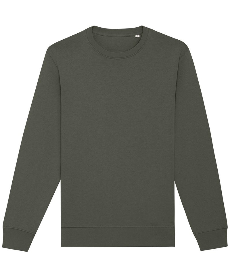 Unisex Changer Iconic Crew Neck Sweatshirt (Stsu823) - (2nd Colours) in Khaki by StanleyStella — Custom branded clothing by Print Press, featuring premium embroidery produced in our specialist print lab in the UK.