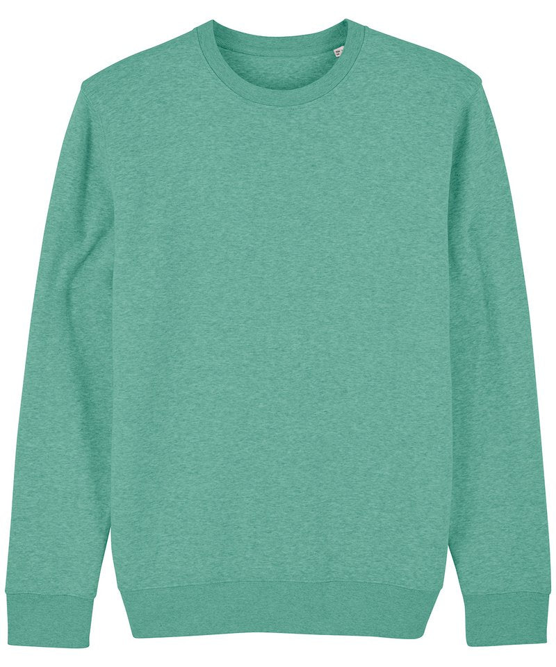 Unisex Changer Iconic Crew Neck Sweatshirt (Stsu823) - (2nd Colours) in Mid Heather Green by StanleyStella — Custom branded clothing by Print Press, featuring premium embroidery produced in our specialist print lab in the UK.