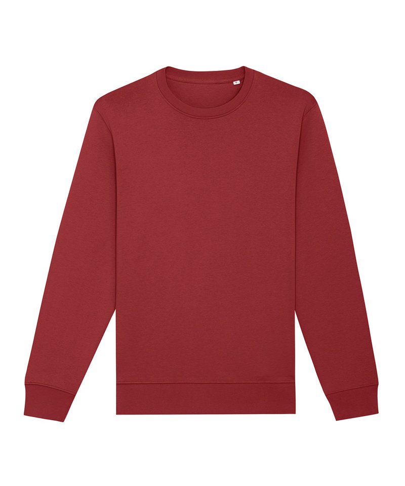 Unisex Changer Iconic Crew Neck Sweatshirt (Stsu823) in Red Earth by StanleyStella — Custom branded clothing by Print Press, featuring premium embroidery produced in our specialist print lab in the UK.