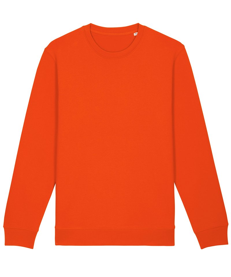 Unisex Changer Iconic Crew Neck Sweatshirt (Stsu823) in XS Tangerine by StanleyStella — Custom branded clothing by Print Press, featuring premium embroidery produced in our specialist print lab in the UK.