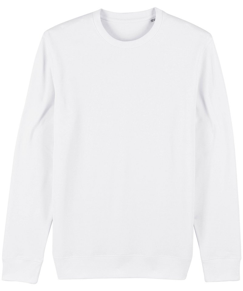 Unisex Changer Iconic Crew Neck Sweatshirt (Stsu823) in White by StanleyStella — Custom branded clothing by Print Press, featuring premium embroidery produced in our specialist print lab in the UK.