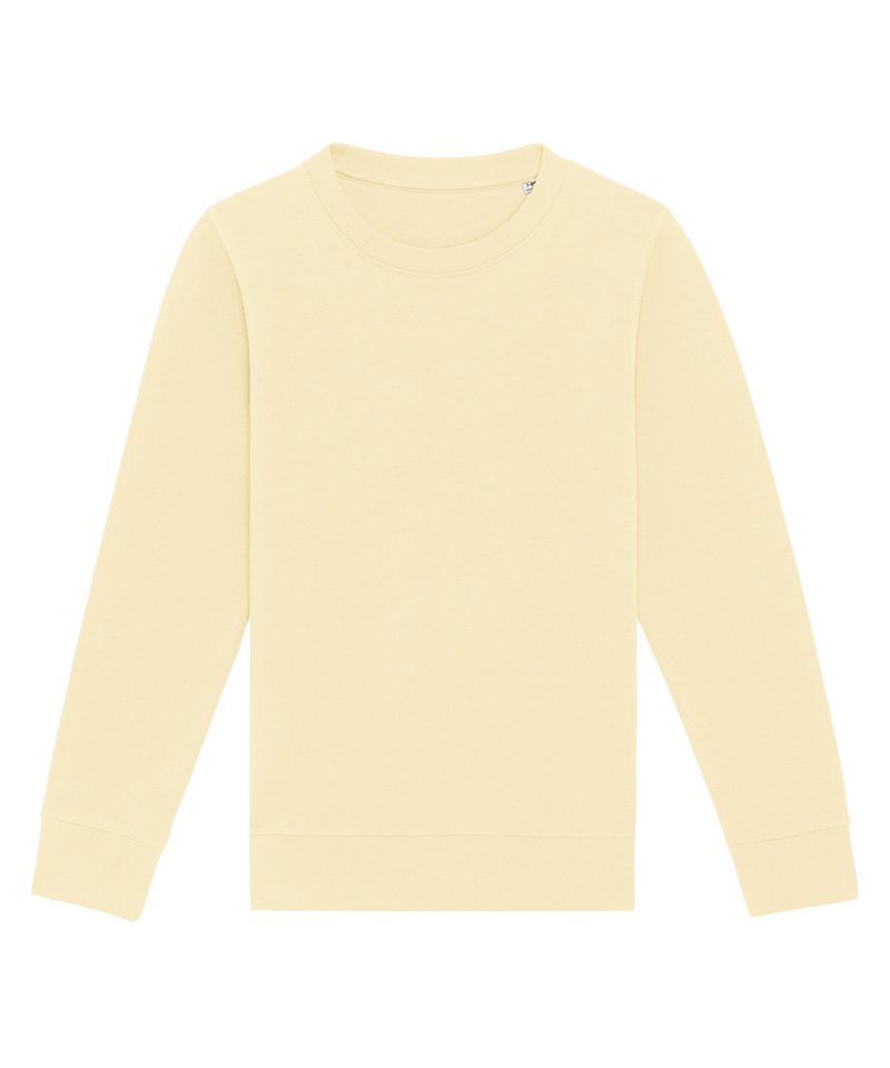 Kids Mini Changer Iconic Crew Neck Sweatshirt (Stsk913) in Butter by StanleyStella — Custom branded clothing by Print Press, featuring premium embroidery produced in our specialist print lab in the UK.