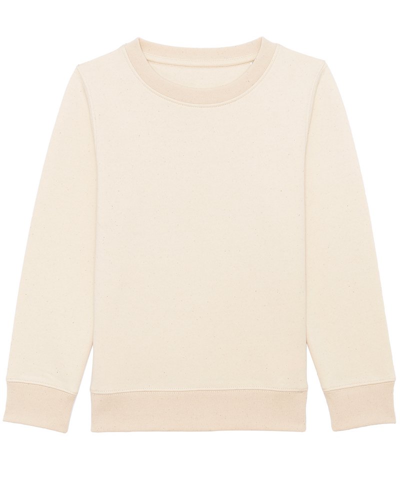 Kids Mini Changer Iconic Crew Neck Sweatshirt (Stsk913) in Natural Raw by StanleyStella — Custom branded clothing by Print Press, featuring premium embroidery produced in our specialist print lab in the UK.