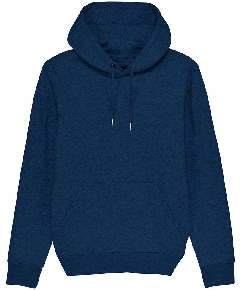 Unisex Cruiser Iconic Hoodie Sweatshirt (Stsu822) - (4th Colours) in Black Heather Blue by StanleyStella — Custom branded clothing by Print Press, featuring premium embroidery produced in our specialist print lab in the UK.