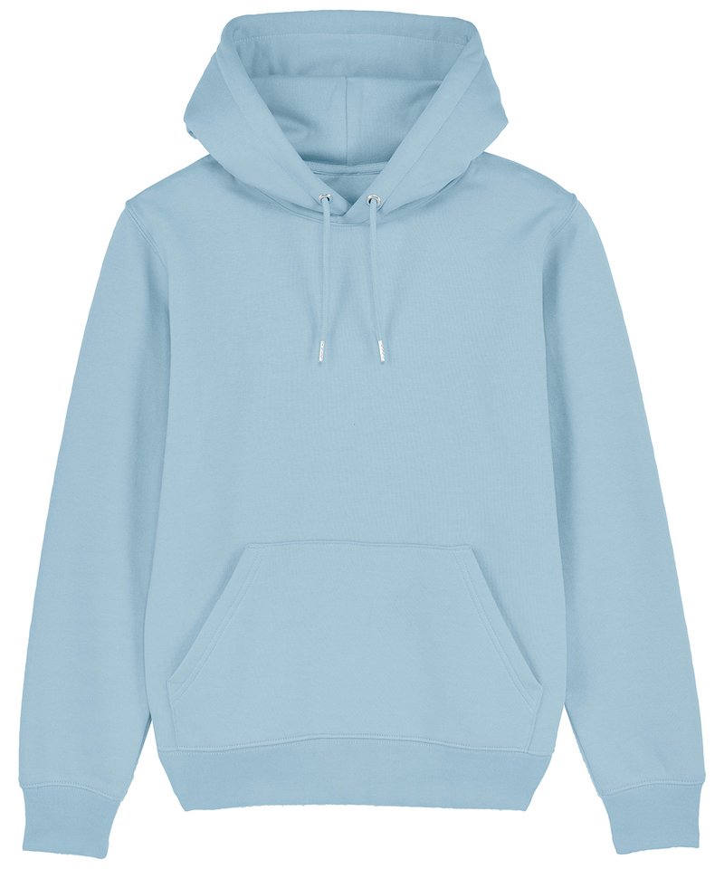 Unisex Cruiser Iconic Hoodie Sweatshirt (Stsu822) in Sky Blue by StanleyStella — Custom branded clothing by Print Press, featuring premium embroidery produced in our specialist print lab in the UK.