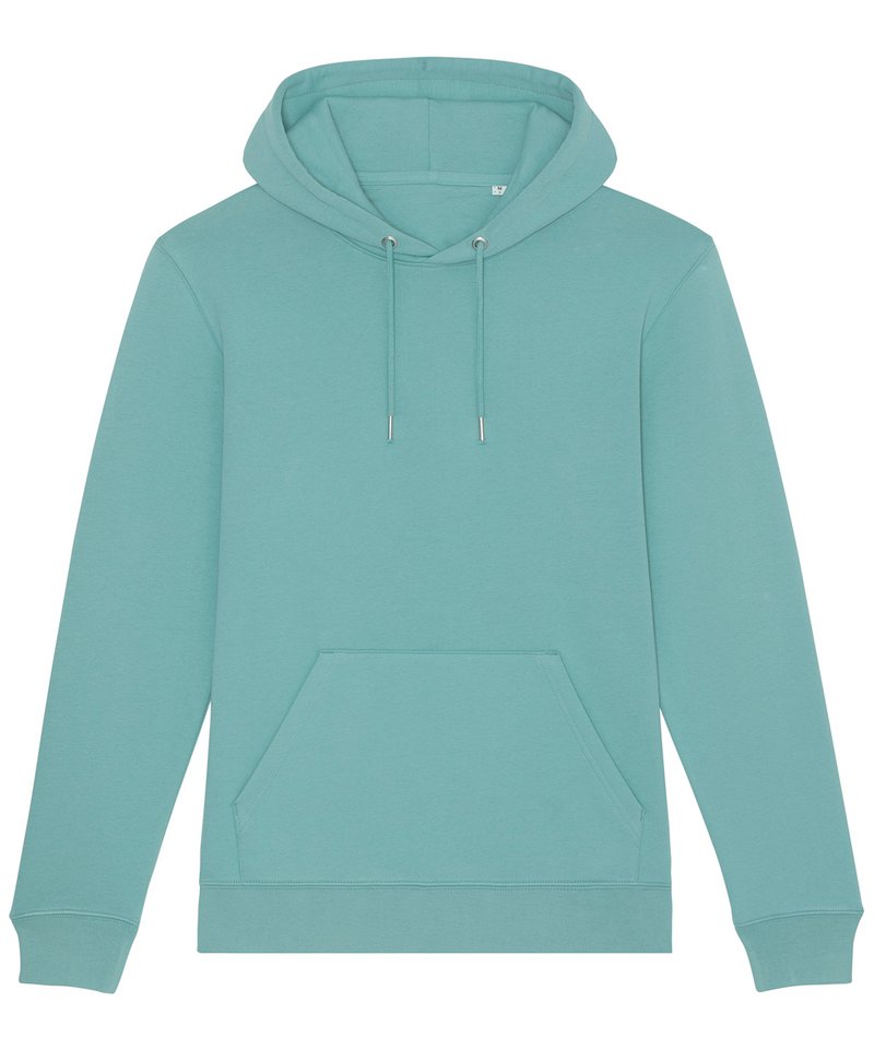 Unisex Cruiser Iconic Hoodie Sweatshirt (Stsu822) in Teal Monstera by StanleyStella — Custom branded clothing by Print Press, featuring premium embroidery produced in our specialist print lab in the UK.