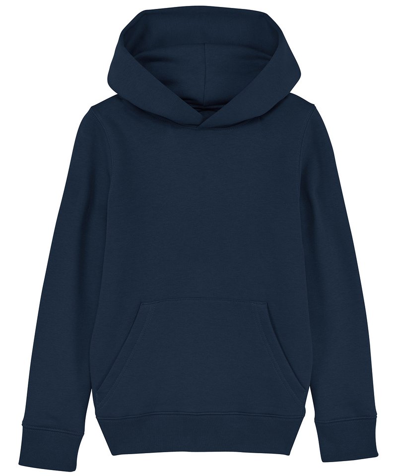 Kids Mini Cruiser Iconic Hoodie Sweatshirt (Stsk911) in French Navy by StanleyStella — Custom branded clothing by Print Press, featuring premium embroidery produced in our specialist print lab in the UK.