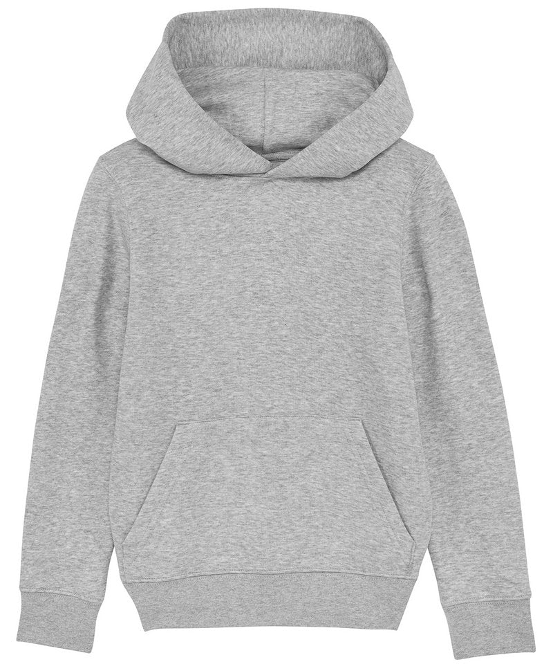 Kids Mini Cruiser Iconic Hoodie Sweatshirt (Stsk911) in Heather Grey by StanleyStella — Custom branded clothing by Print Press, featuring premium embroidery produced in our specialist print lab in the UK.