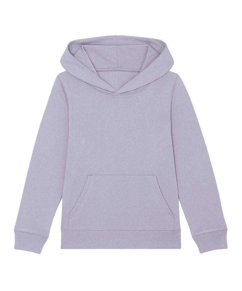 Kids Mini Cruiser Iconic Hoodie Sweatshirt (Stsk911) in Lavender by StanleyStella — Custom branded clothing by Print Press, featuring premium embroidery produced in our specialist print lab in the UK.