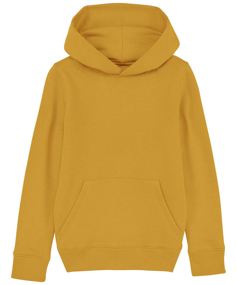Kids Mini Cruiser Iconic Hoodie Sweatshirt (Stsk911) in Ochre by StanleyStella — Custom branded clothing by Print Press, featuring premium embroidery produced in our specialist print lab in the UK.