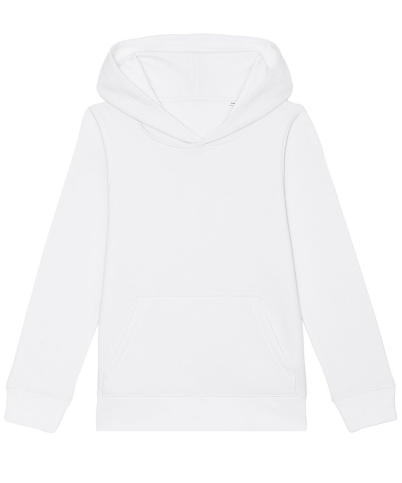 Kids Mini Cruiser Iconic Hoodie Sweatshirt (Stsk911) in White by StanleyStella — Custom branded clothing by Print Press, featuring premium embroidery produced in our specialist print lab in the UK.
