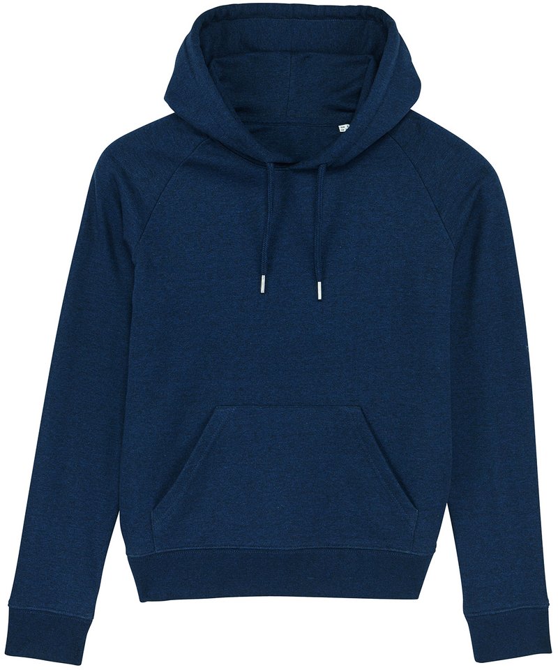Women's Stella Trigger Iconic Hoodie Sweatshirt (Stsw148) in XS Black Heather Blue by StanleyStella — Custom branded clothing by Print Press, featuring premium embroidery produced in our specialist print lab in the UK.