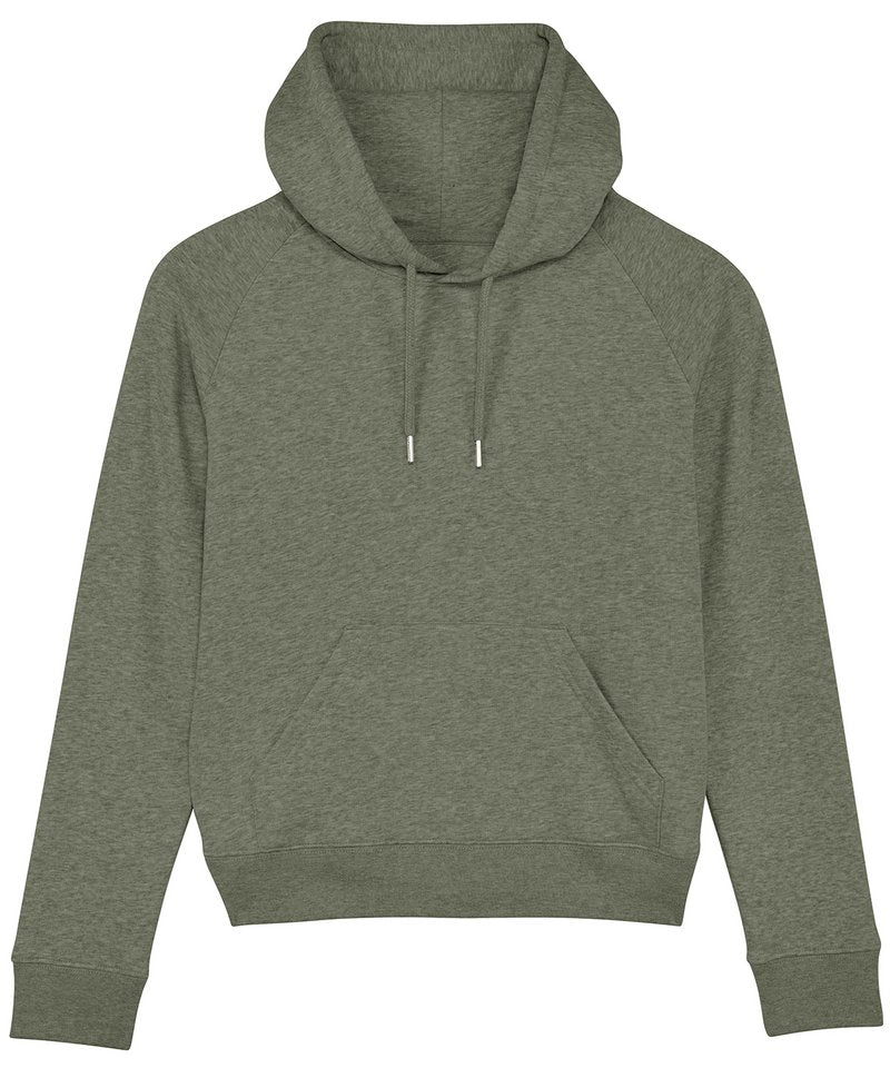 Women's Stella Trigger Iconic Hoodie Sweatshirt (Stsw148) in Mid Heather Khaki by StanleyStella — Custom branded clothing by Print Press, featuring premium embroidery produced in our specialist print lab in the UK.
