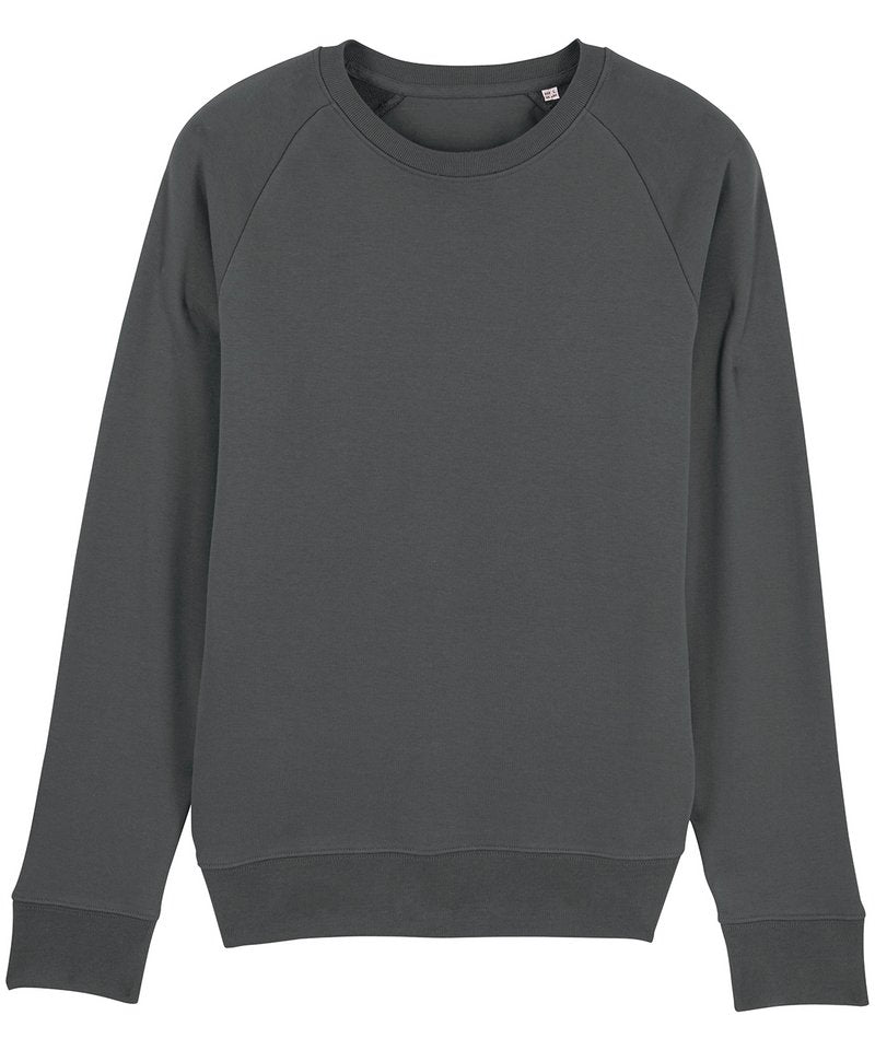 Stroller, Unisex Iconic Crew Neck Sweatshirt (Stsm567) - (2nd Colours) in Anthracite by StanleyStella — Custom branded clothing by Print Press, featuring premium embroidery produced in our specialist print lab in the UK.