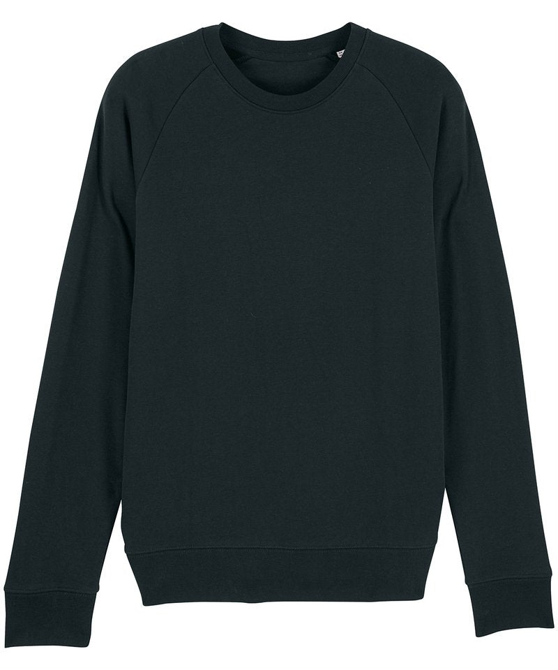 Stroller, Unisex Iconic Crew Neck Sweatshirt (Stsm567) - (2nd Colours) in Black by StanleyStella — Custom branded clothing by Print Press, featuring premium embroidery produced in our specialist print lab in the UK.