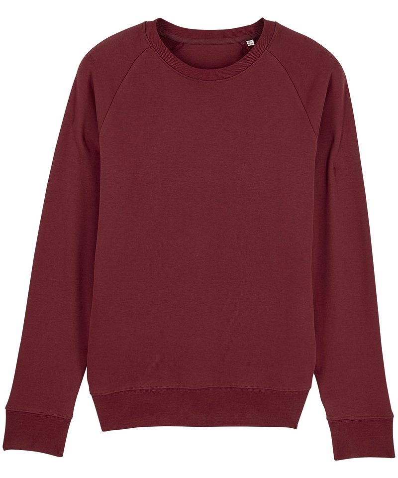 Stroller, Unisex Iconic Crew Neck Sweatshirt (Stsm567) - (2nd Colours) in Burgundy by StanleyStella — Custom branded clothing by Print Press, featuring premium embroidery produced in our specialist print lab in the UK.