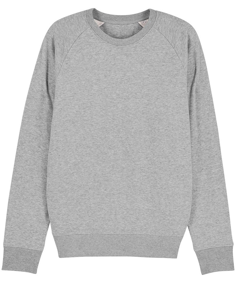 Stroller, Unisex Iconic Crew Neck Sweatshirt (Stsm567) in Heather Grey by StanleyStella — Custom branded clothing by Print Press, featuring premium embroidery produced in our specialist print lab in the UK.