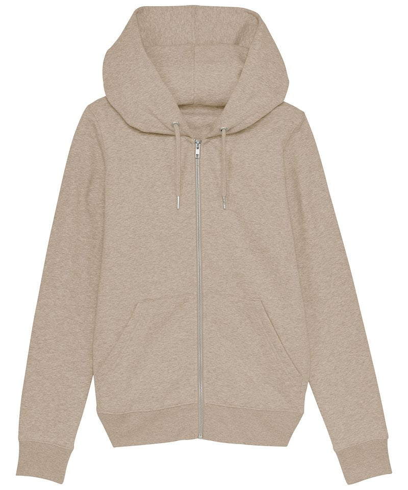 Women's Stella Editor Iconic Zip-Thru Hoodie Sweatshirt (Stsw149) in Heather Sand by StanleyStella — Custom branded clothing by Print Press, featuring premium embroidery produced in our specialist print lab in the UK.