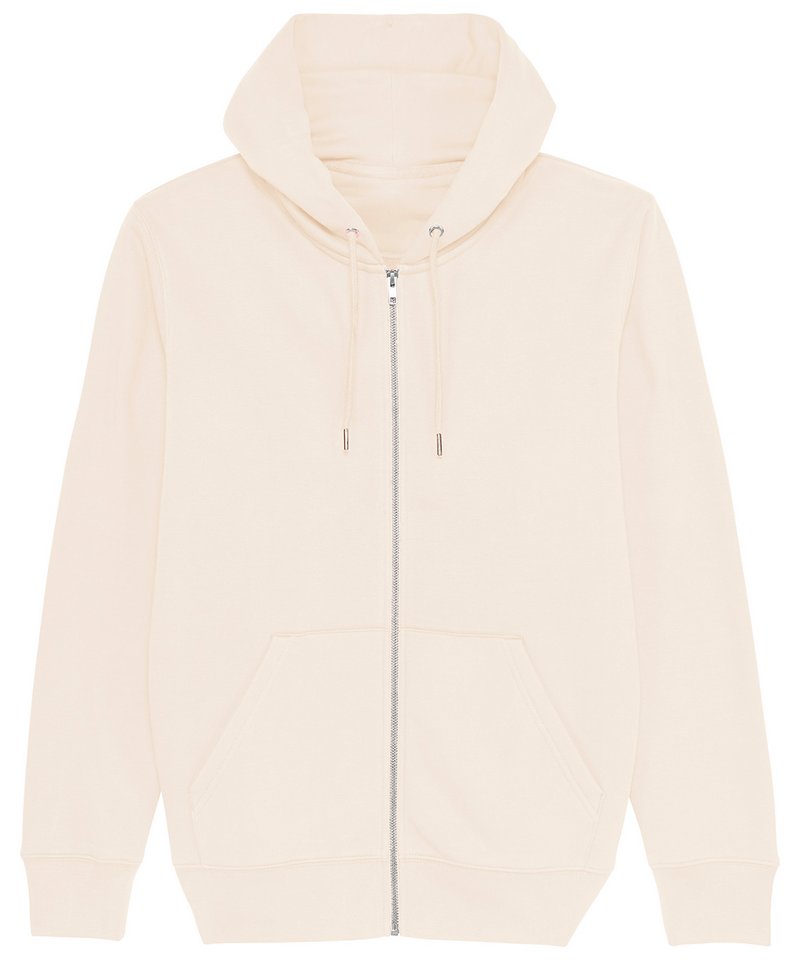 Cultivator, Unisex Iconic Zip-Thru Hoodie Sweatshirt (Stsm566) in Natural Raw by StanleyStella — Custom branded clothing by Print Press, featuring premium embroidery produced in our specialist print lab in the UK.