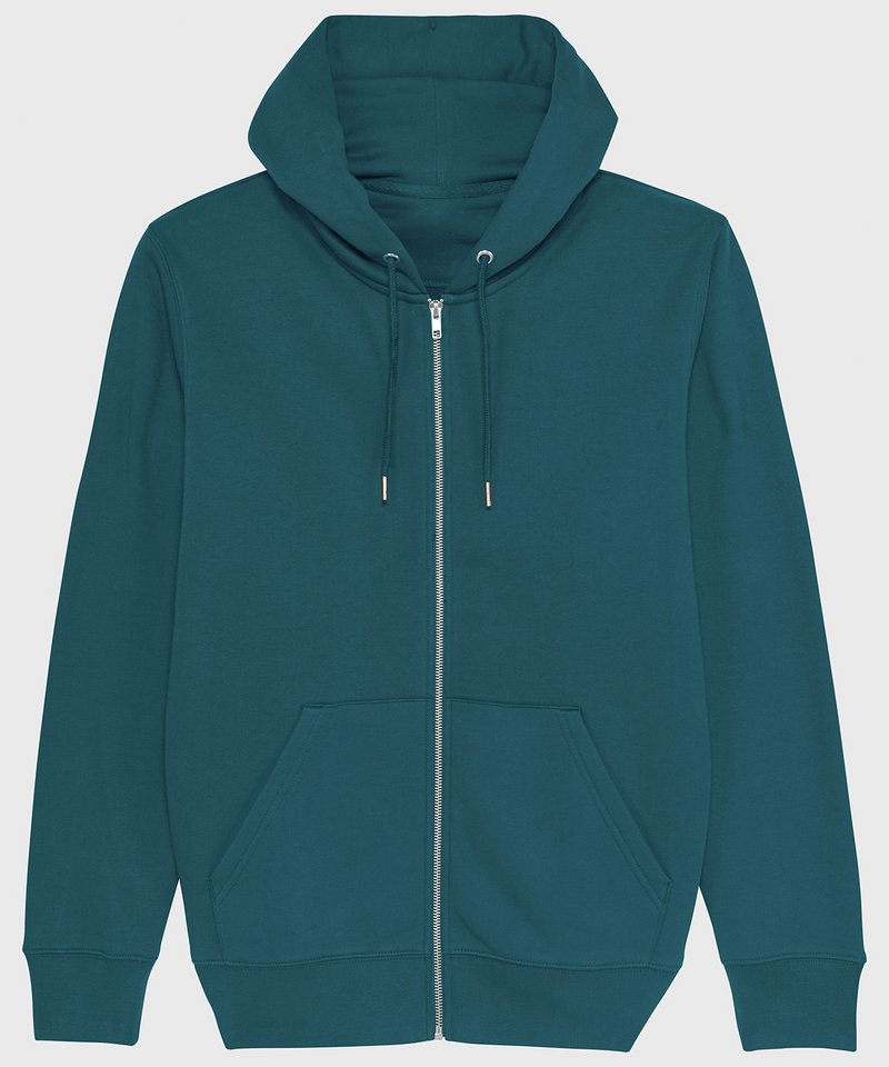 Cultivator, Unisex Iconic Zip-Thru Hoodie Sweatshirt (Stsm566) in Stargazer by StanleyStella — Custom branded clothing by Print Press, featuring premium embroidery produced in our specialist print lab in the UK.