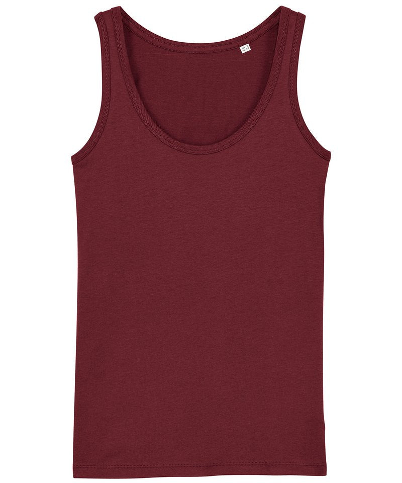 Women's Stella Dreamer Iconic Tank Top (Sttw013) in Burgundy by StanleyStella — Custom branded clothing by Print Press, featuring premium embroidery produced in our specialist print lab in the UK.
