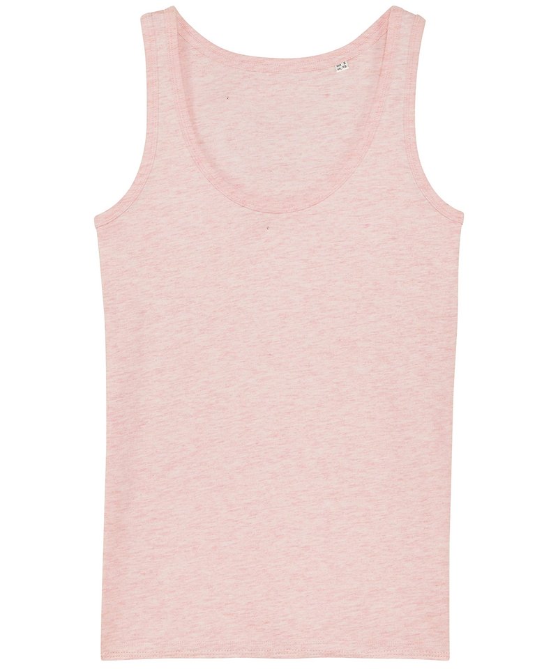 Women's Stella Dreamer Iconic Tank Top (Sttw013) in Cream Heather Pink by StanleyStella — Custom branded clothing by Print Press, featuring premium embroidery produced in our specialist print lab in the UK.