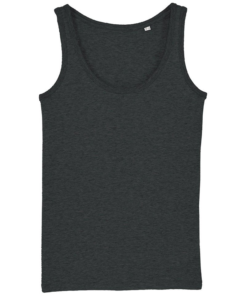 Women's Stella Dreamer Iconic Tank Top (Sttw013) in Dark Heather Grey by StanleyStella — Custom branded clothing by Print Press, featuring premium embroidery produced in our specialist print lab in the UK.