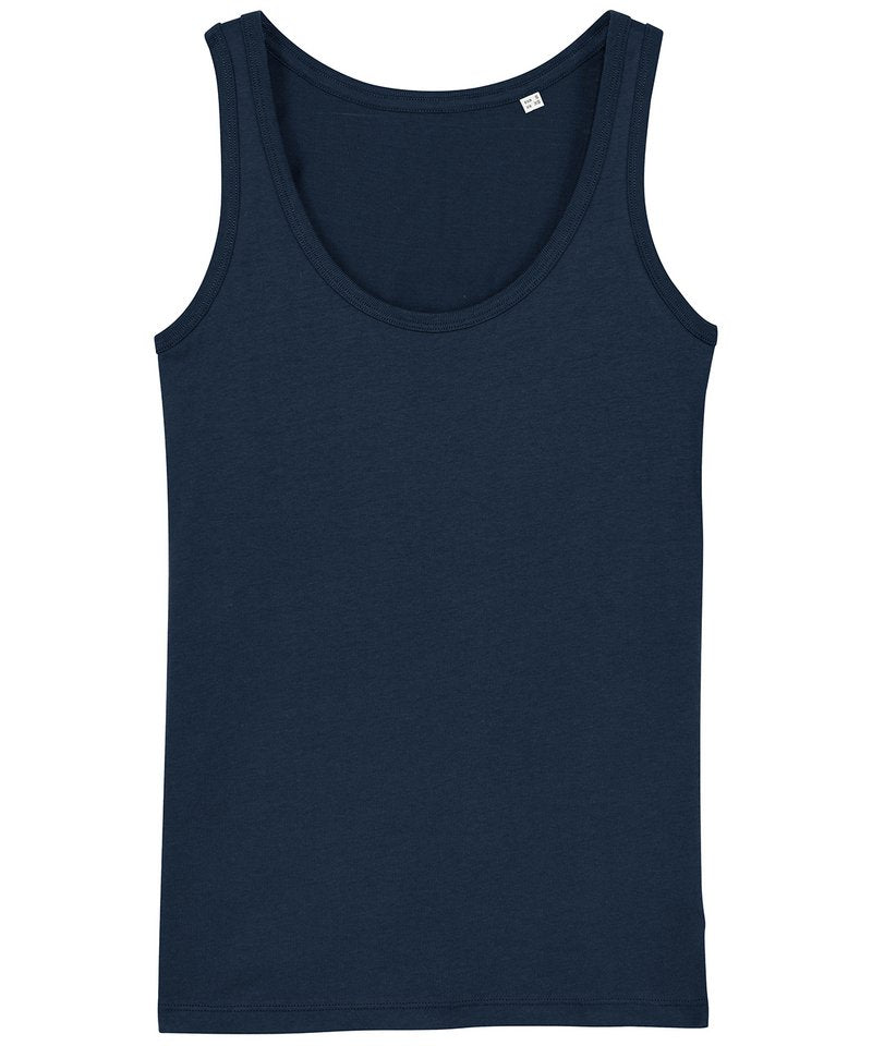Women's Stella Dreamer Iconic Tank Top (Sttw013) in French Navy by StanleyStella — Custom branded clothing by Print Press, featuring premium embroidery produced in our specialist print lab in the UK.
