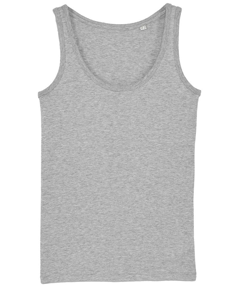 Women's Stella Dreamer Iconic Tank Top (Sttw013) in Heather Grey by StanleyStella — Custom branded clothing by Print Press, featuring premium embroidery produced in our specialist print lab in the UK.