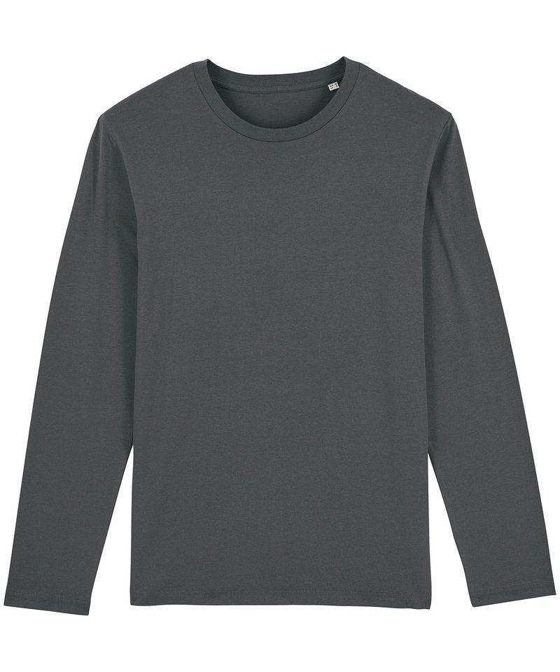 Stanley Shuffler Iconic Long Sleeve T-Shirt (Sttm560) in Anthracite by StanleyStella — Custom branded clothing by Print Press, featuring premium embroidery produced in our specialist print lab in the UK.