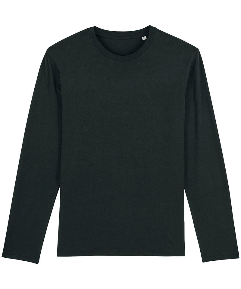 Stanley Shuffler Iconic Long Sleeve T-Shirt (Sttm560) in Black by StanleyStella — Custom branded clothing by Print Press, featuring premium embroidery produced in our specialist print lab in the UK.