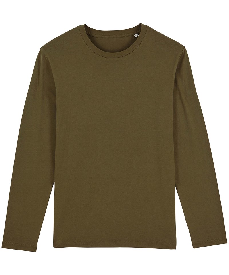 Stanley Shuffler Iconic Long Sleeve T-Shirt (Sttm560) in British Khaki by StanleyStella — Custom branded clothing by Print Press, featuring premium embroidery produced in our specialist print lab in the UK.