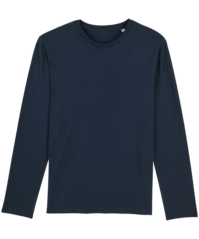 Stanley Shuffler Iconic Long Sleeve T-Shirt (Sttm560) in French Navy by StanleyStella — Custom branded clothing by Print Press, featuring premium embroidery produced in our specialist print lab in the UK.