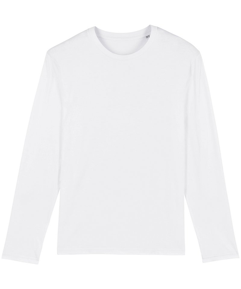 Stanley Shuffler Iconic Long Sleeve T-Shirt (Sttm560) in White by StanleyStella — Custom branded clothing by Print Press, featuring premium embroidery produced in our specialist print lab in the UK.
