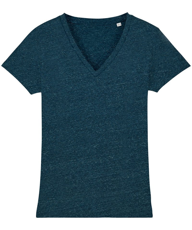Women's Stella Evoker V-Neck T-Shirt (Sttw023) in by StanleyStella — Custom branded clothing by Print Press, featuring premium embroidery produced in our specialist print lab in the UK.