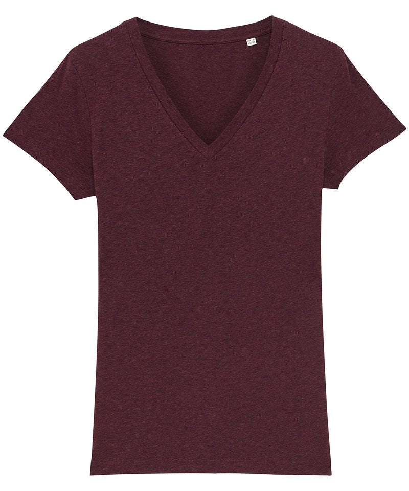 Women's Stella Evoker V-Neck T-Shirt (Sttw023) in by StanleyStella — Custom branded clothing by Print Press, featuring premium embroidery produced in our specialist print lab in the UK.