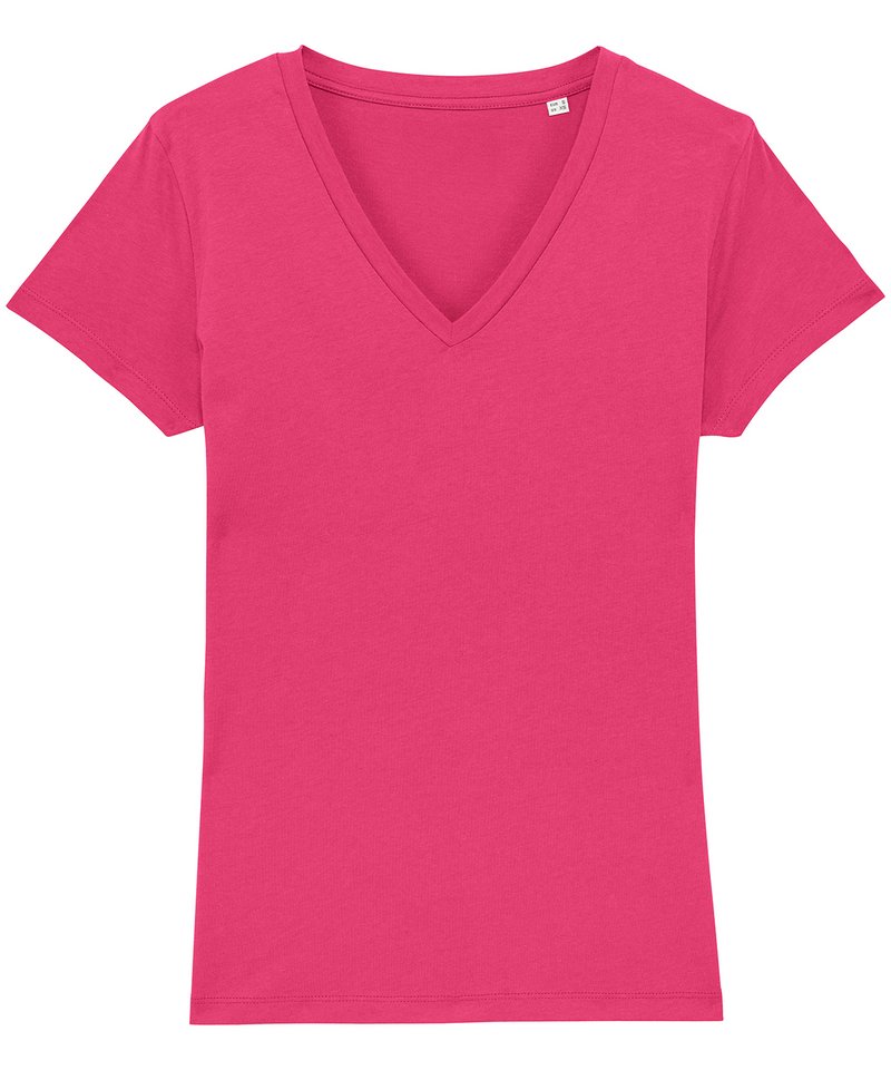 Women's Stella Evoker V-Neck T-Shirt (Sttw023) in by StanleyStella — Custom branded clothing by Print Press, featuring premium embroidery produced in our specialist print lab in the UK.