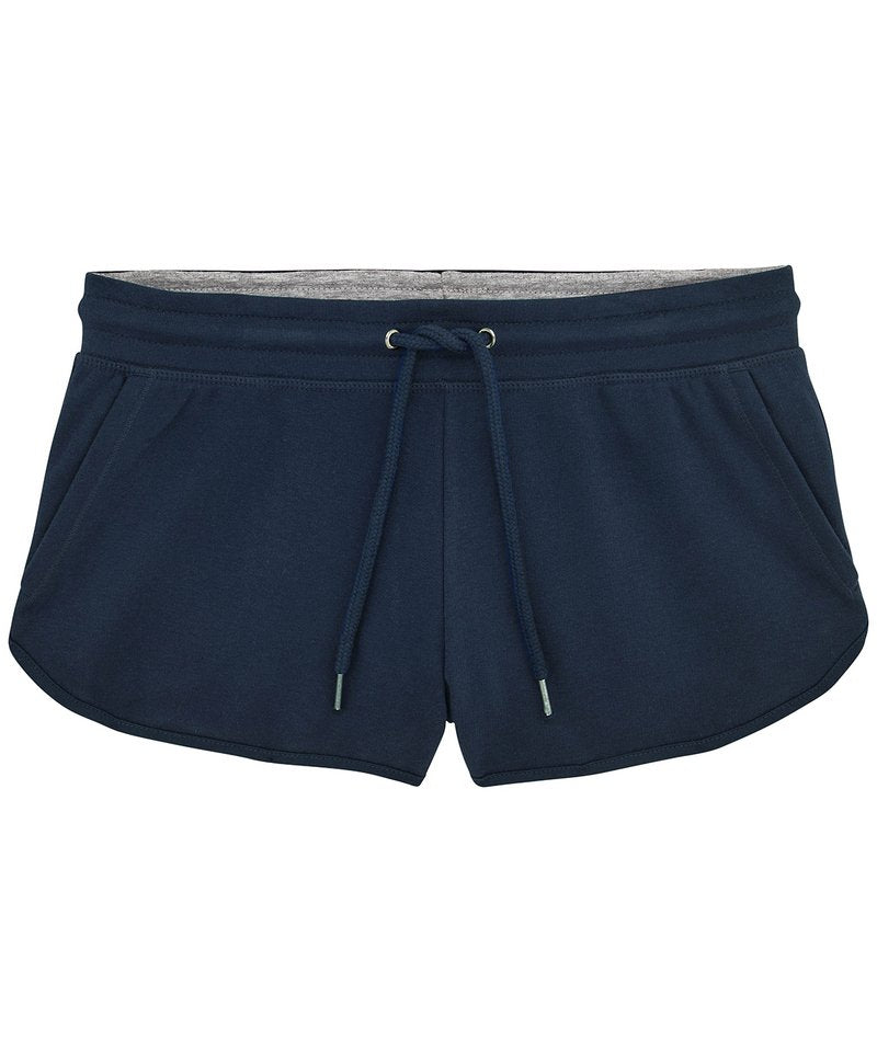 Women's Stella Cuts Jogger Shorts (Stbw130) in French Navy by StanleyStella — Custom branded clothing by Print Press, featuring premium embroidery produced in our specialist print lab in the UK.