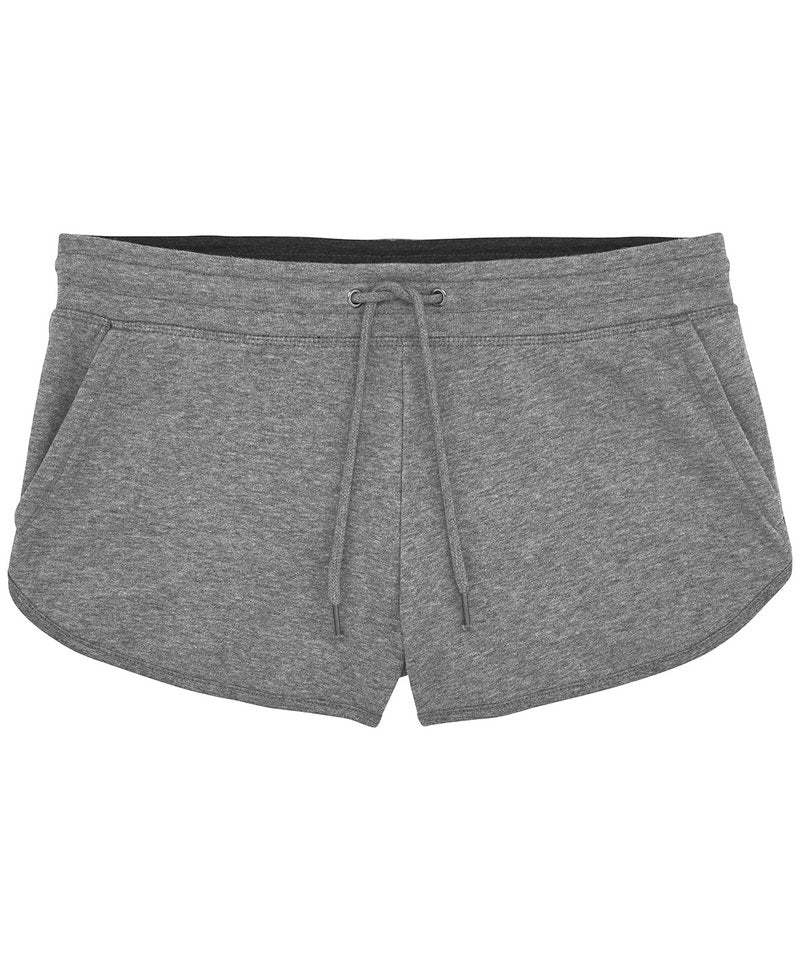 Women's Stella Cuts Jogger Shorts (Stbw130) in Mid Heather Grey by StanleyStella — Custom branded clothing by Print Press, featuring premium embroidery produced in our specialist print lab in the UK.