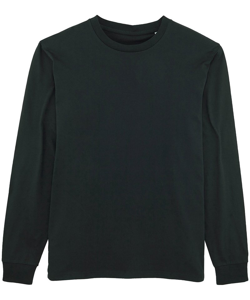 Shifts Dry, Unisex Dry Hand Feeling Long Sleeve T-Shirt (Sttm558) in Black by StanleyStella — Custom branded clothing by Print Press, featuring premium embroidery produced in our specialist print lab in the UK.