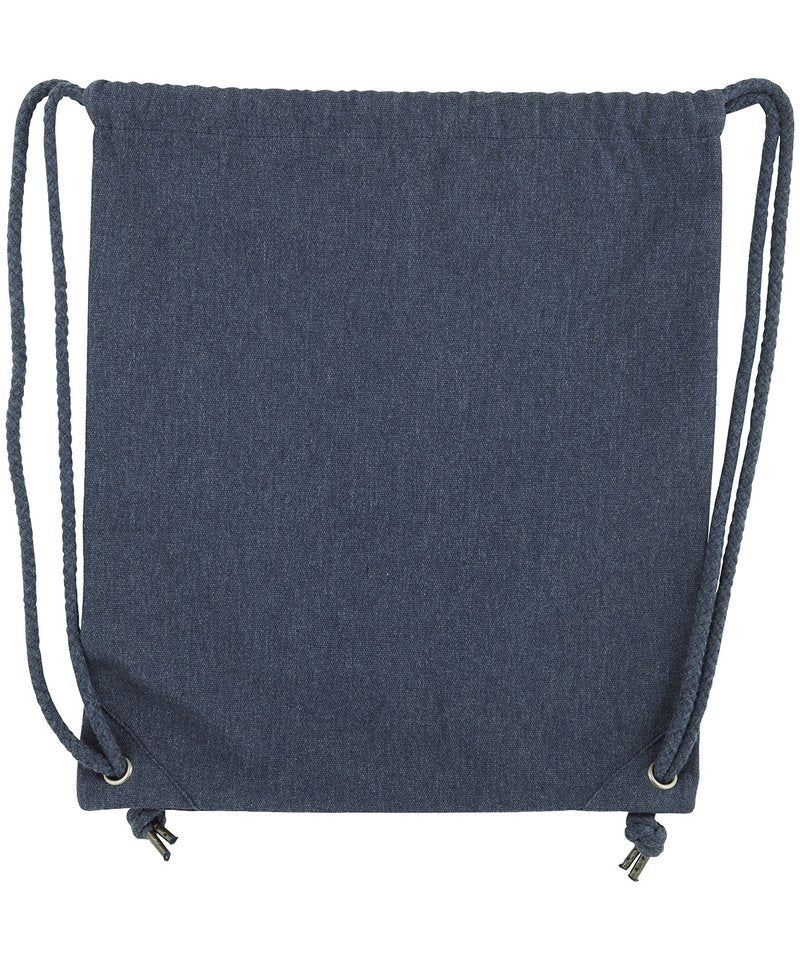 Woven Gym Bag (Stau763) in One size Midnight Blue by StanleyStella — Custom branded clothing by Print Press, featuring premium embroidery produced in our specialist print lab in the UK.